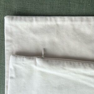 (2) H&M velvet pillow covers cream NEW